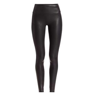 Spanx Women's  Black Faux Leather Leggings
